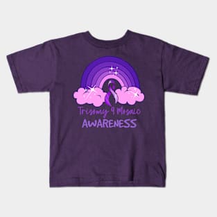 Best Trisomy 9 Awareness Day Purple Rainbow Mom Dad Parent Kids T-Shirt